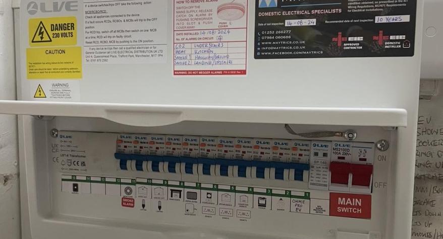 Why you need an EICR before a fuse board upgrade – advice from your local Blackwater electrician